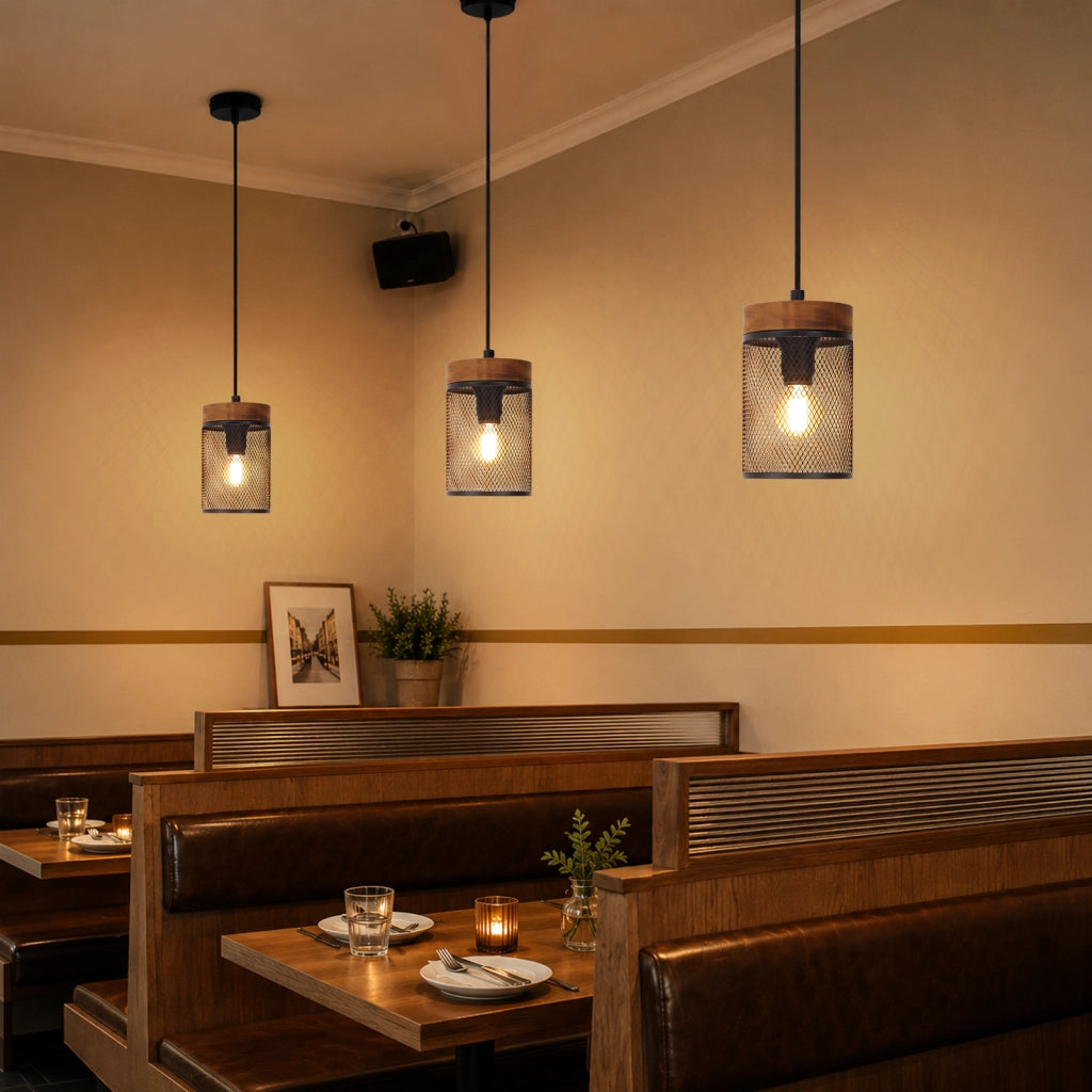 ZMH Lampadario vintage nero E14 dal design industriale retrò per sala da pranzo e cucina
