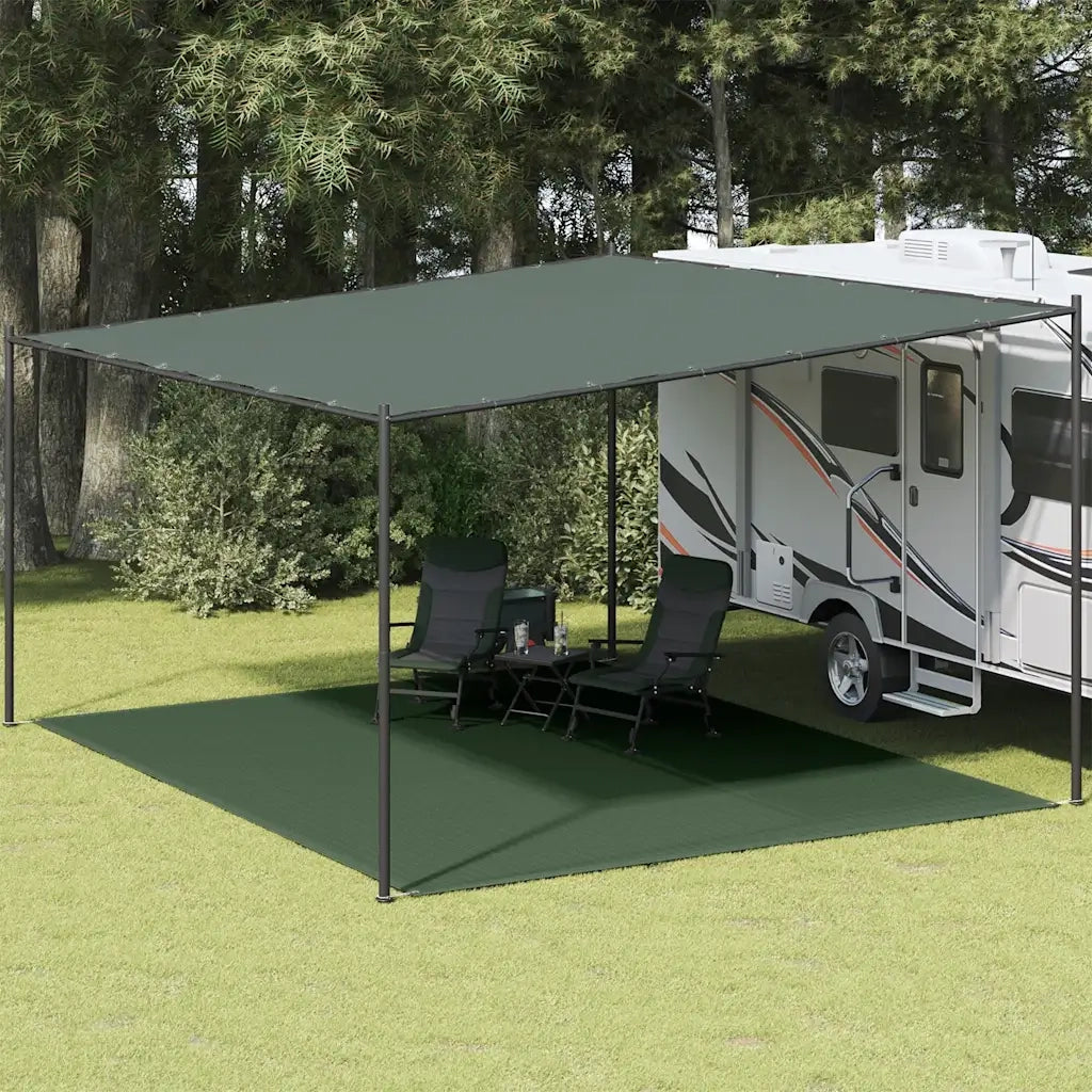 Tappeto da Tenda 400x500 cm Verde Scuro in HDPE 310712