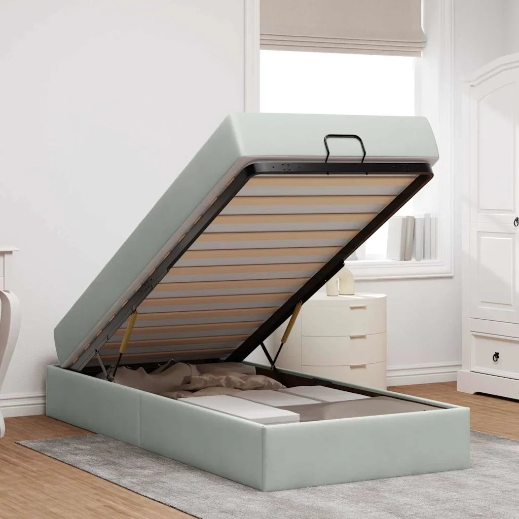 vidaXL Struttura del letto Grigio chiaro 80 x 200 cm Velluto