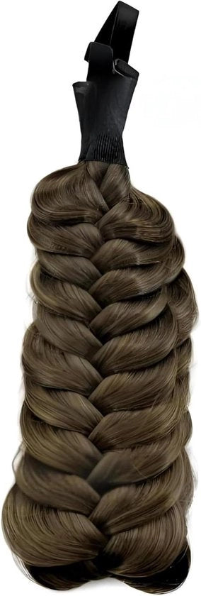 Cintura per Capelli in Pelle di Cuoio con Estensione in Kunsthaar in Cuoio Marrone L con Flessibilità