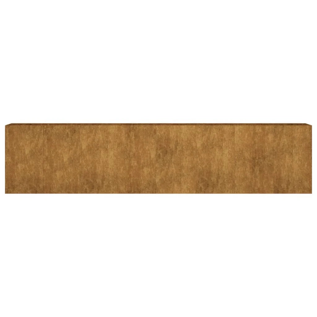 Portavaso per fioriera aiuola rialzata piante fiori terrazzo giardino giardino 360 x 40 x 80 cm acciaio corten marrone 02_0039439