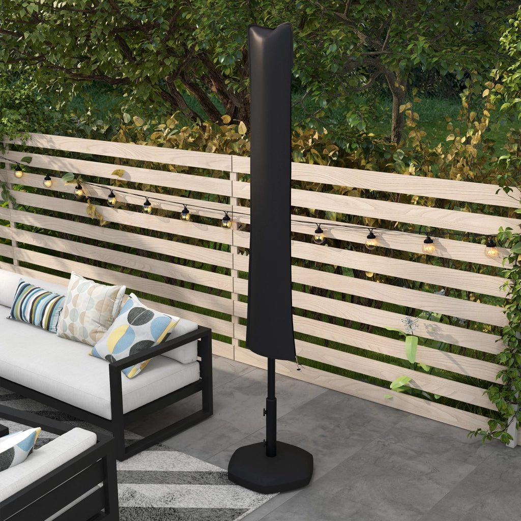 Copertura impermeabile per ombrellone con zip e cordino ¨C zephmum ¨C nero