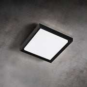 Alu Lampada da Parete e Soffitto in Alluminio Pressofuso Grigio Scuro 25W LED 3000K IP54 - Design Quadrato 27x27 cm per Interni ed Esterni