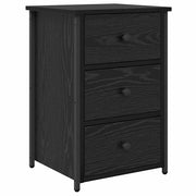 Comodino | Armadio da Notte | Mobiletto da notte con cassetto Rovere Nero 40 x 36 x 60 cm