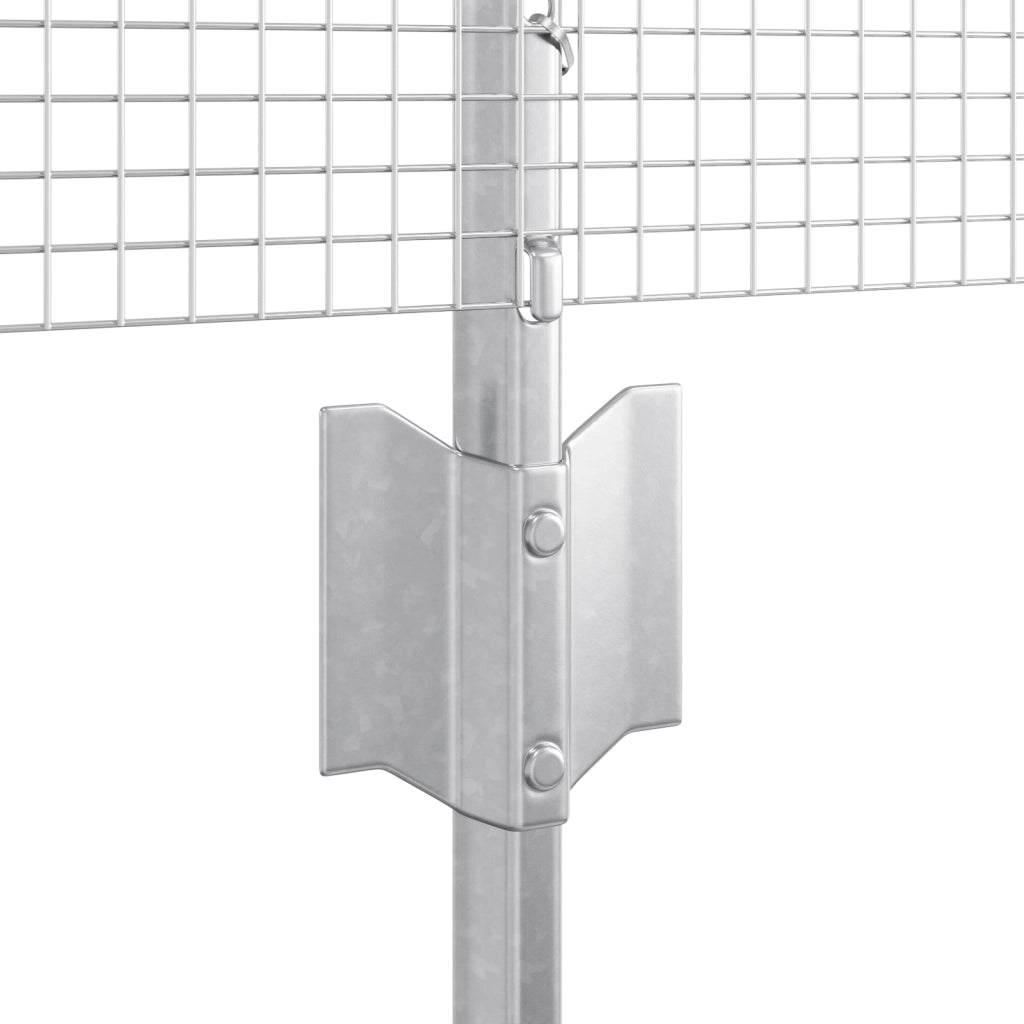 Recinzione in Rete Saldato con 44 U Post Argento 0.6x100 m Acciaio