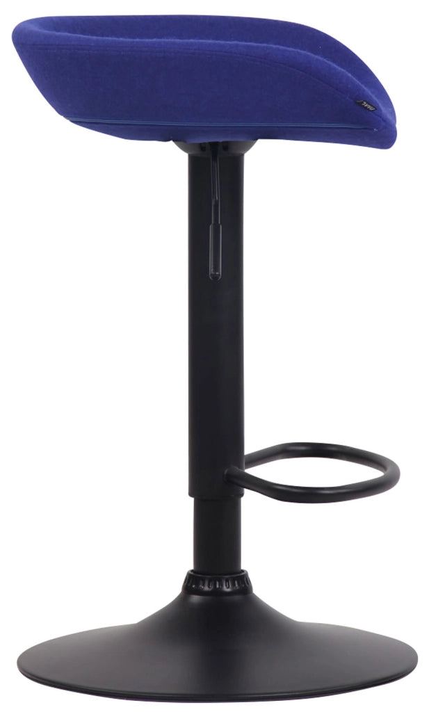 Sgabello Bar Design Anaheim In feltro nero,blu