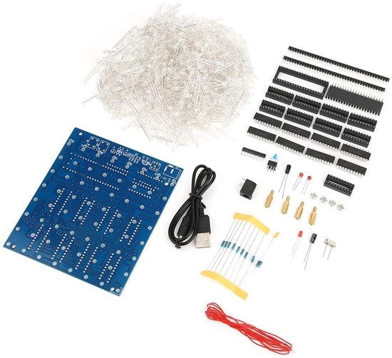 Kit di luce 3D LED - Cubo LED 3D - Attività di apprendimento - Blu - Illuminazione creativa - Adatto per bambini e ragazzi - ONF3