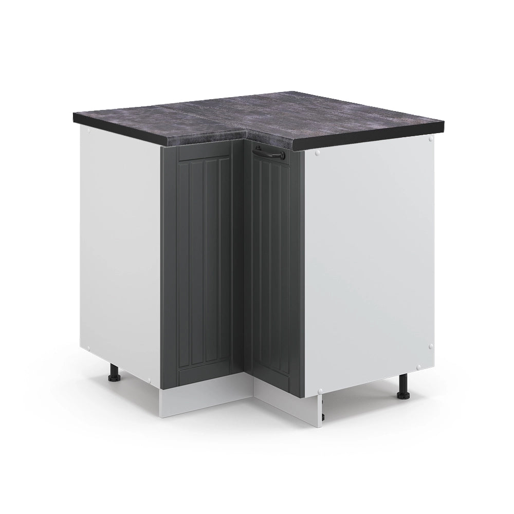 Mobile ad angolo cucina Fame-Line Antracite rustico/Bianco 80.5 cm, PL Antracite Vicco