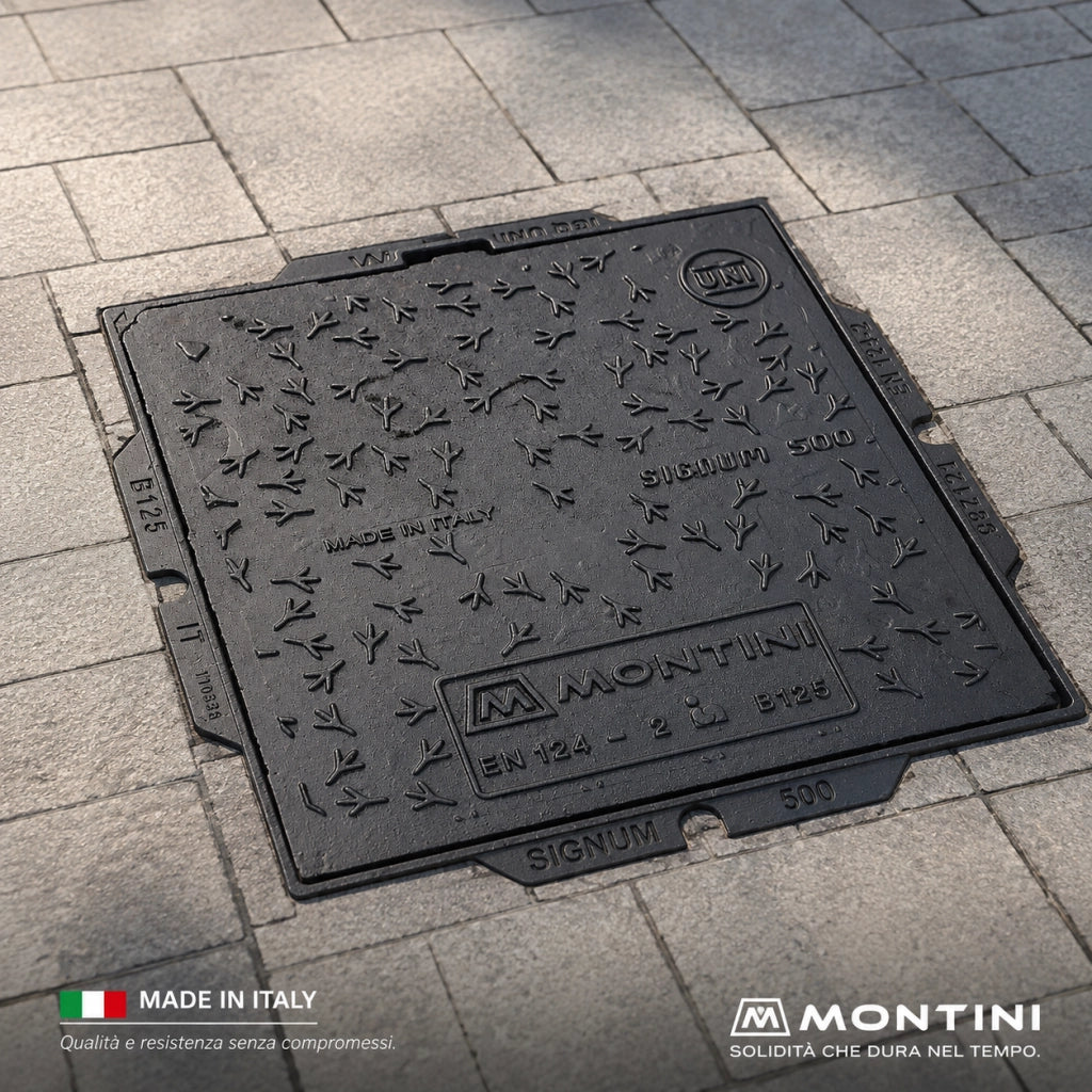 Chiusino In Ghisa Classe B125 Signum 50 x 50 Montini