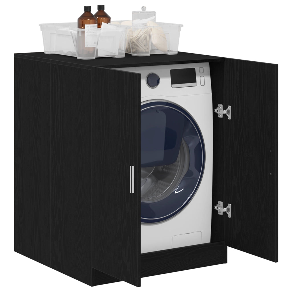 Mobile per Lavatrice  Rovere Nero 70,5x71,5x91,5 cm in legno ingegnerizzato