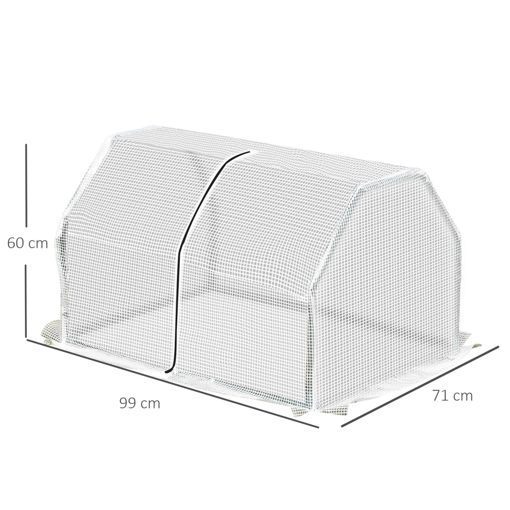 Mini serra, serra in alluminio, resistente ai raggi UV, 99 x 71 x 60 cm, per pomodori e piante da giardino