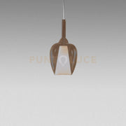 OFELIA S/10 - VETRO  AMBRA FUME TRASPARENTE E PORTALAMPADA BIANCO 1 LUCE ATTACCO E27 CAVO TRASPARENTE SENZA BASE DI ATTACCO D.20CM