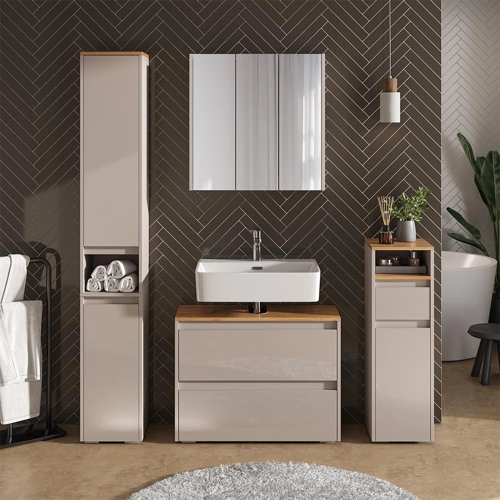 Set di mobili da bagno Majest, Cashmere/Artigianale, 3 parti