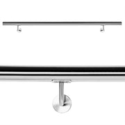 Kit corrimano a parete per scale 130 cm acciaio raffinato 16_0000702