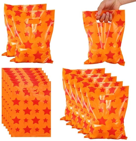 50 Pacchi di Cadeau per Festa Anime - Stelle Gialle e Rosse