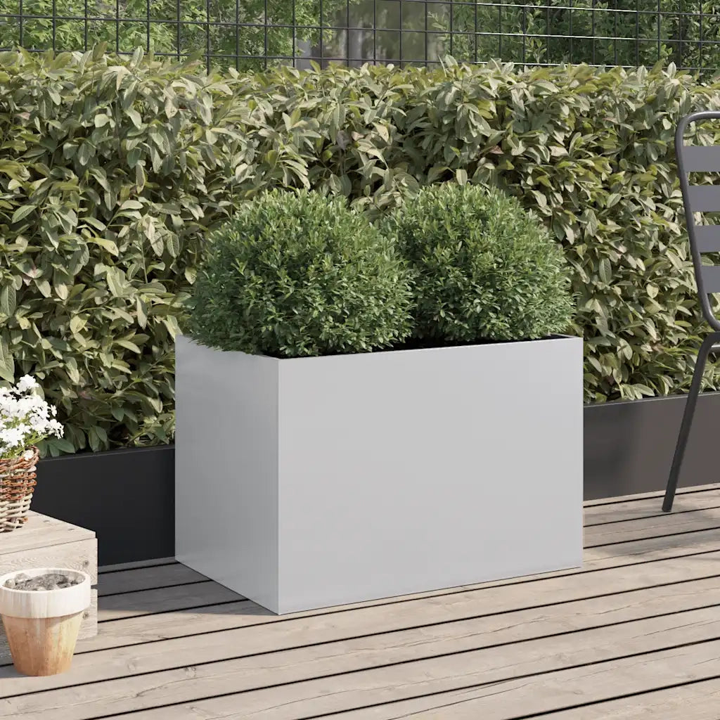 Fioriera Argento 62x40x39 cm in Acciaio Zincatocod mxl 88193