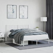 Giroletto con Testiera-Struttura Letto con testiera Metallo Bianco 140x200 cm 380137