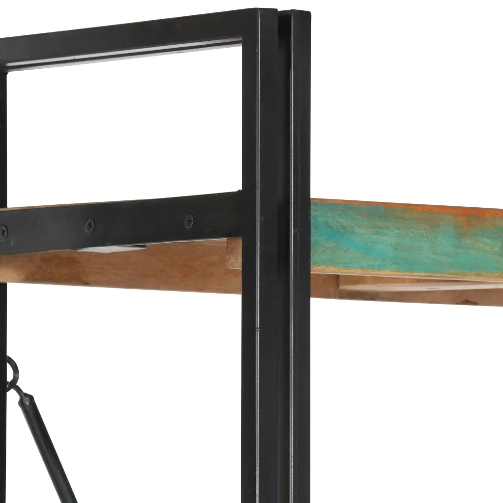 Libreria a 5 Ripiani 90x30x180 cm in Legno Massello di Recupero 286584