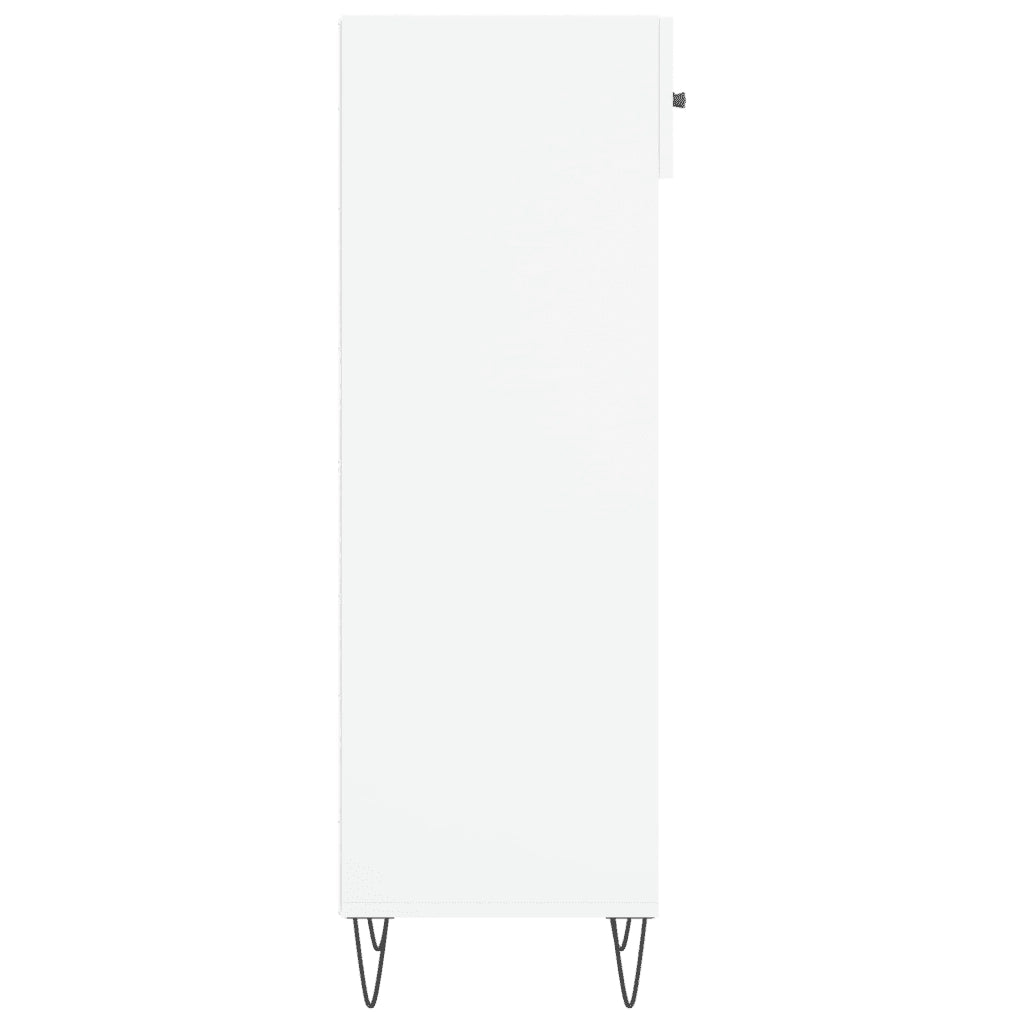 Scarpiera Bianca 30x35x105 cm in Legno Multistrato 829668