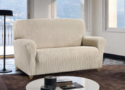 Copridivano Sofà Poltrona Elasticizzato Protezione Macchie Modello Wonderful - 2 Posti - Panna