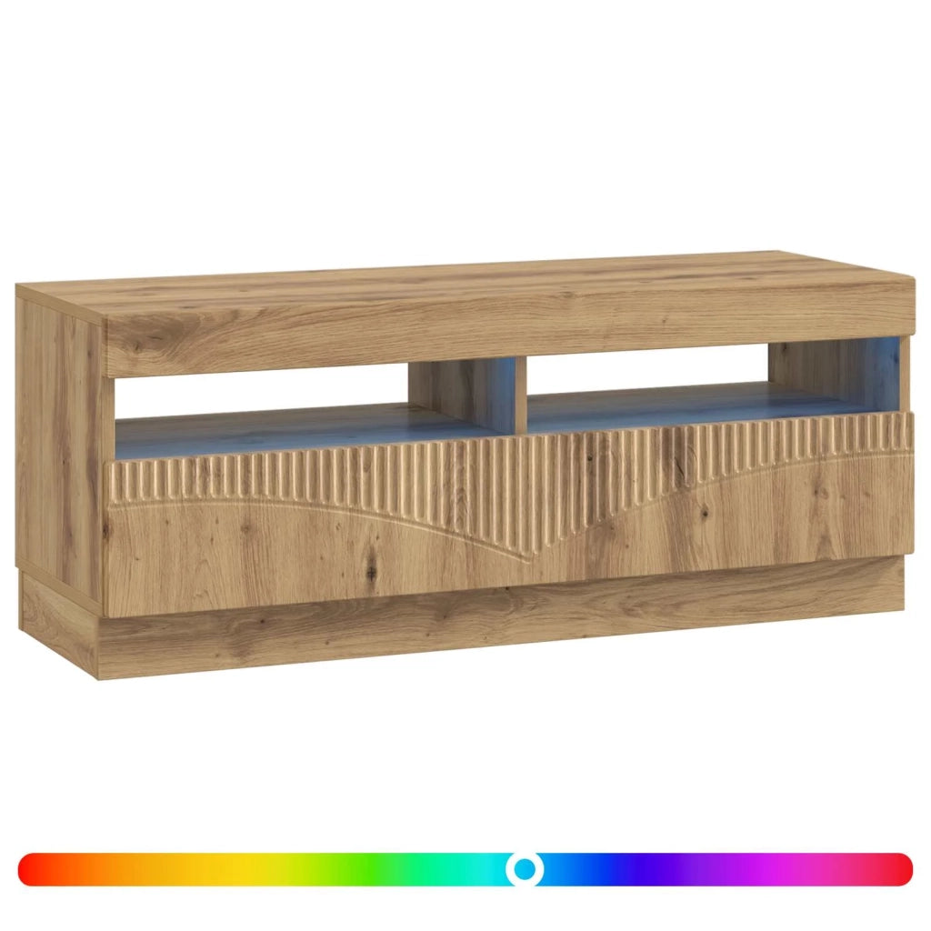Mobile TV LED Rovere Artigianale Legno ingegnerizzato 897434