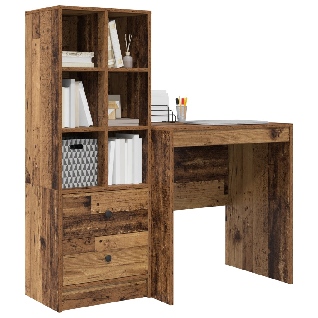 Scrivania con spazio di archiviazione Legno Vecchio Legno ingegnerizzato