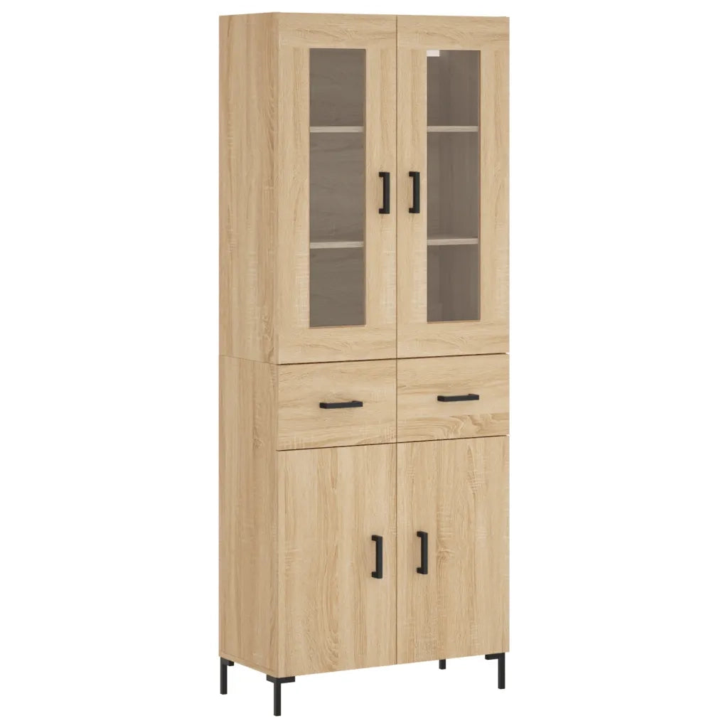 Credenza Rovere Sonoma 69,5x34x180 cm in Legno Multistrato 3198532