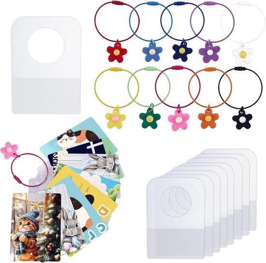 Organizzatore di cartelle per bambini con 200 adesivi e fioriere in acciaio inossidabile - conservazione di Yoto carte e accessori - valigetta per viaggi
