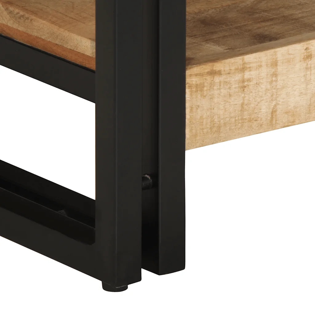 Tavolino da Salotto 90x50x38 cm Legno Massello di Mango Grezzo 4102715