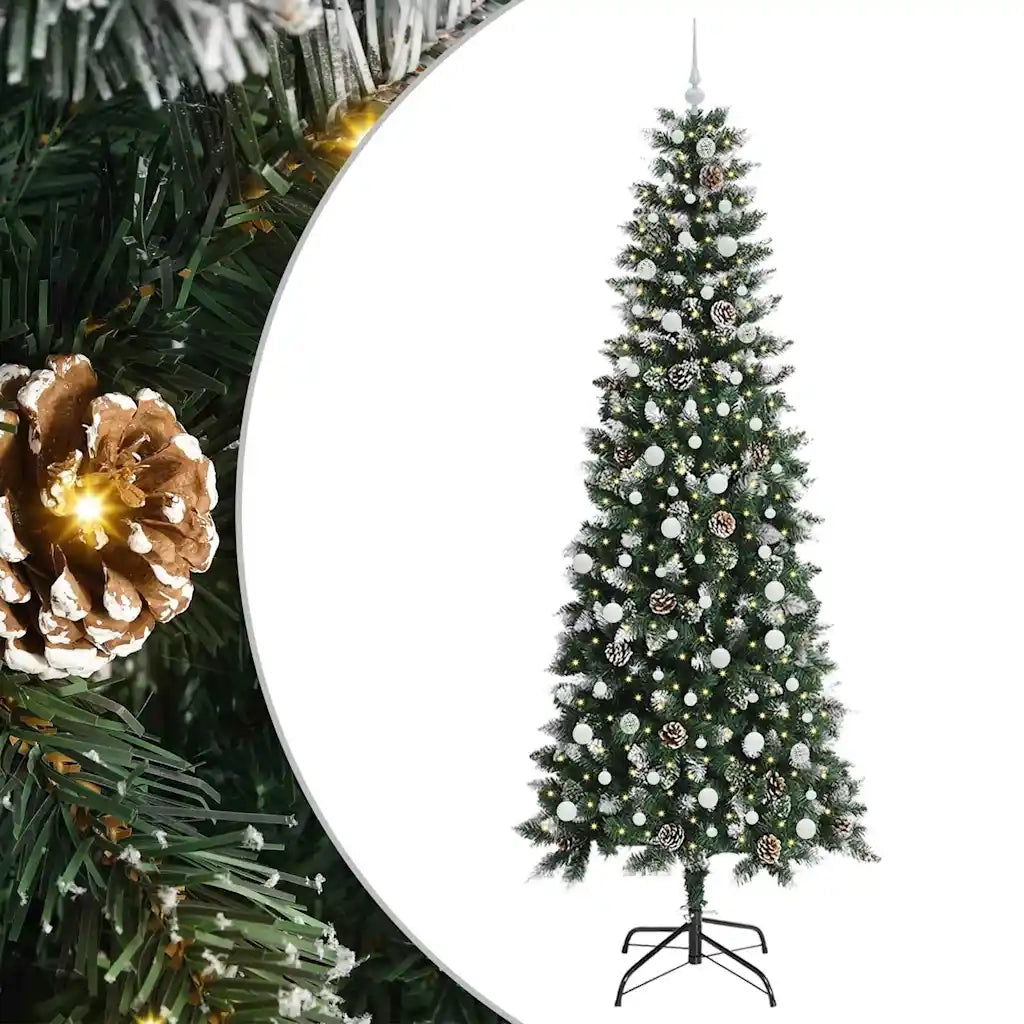 Albero di Natale artificiale con 300 LED Verde 240 cm 3395847