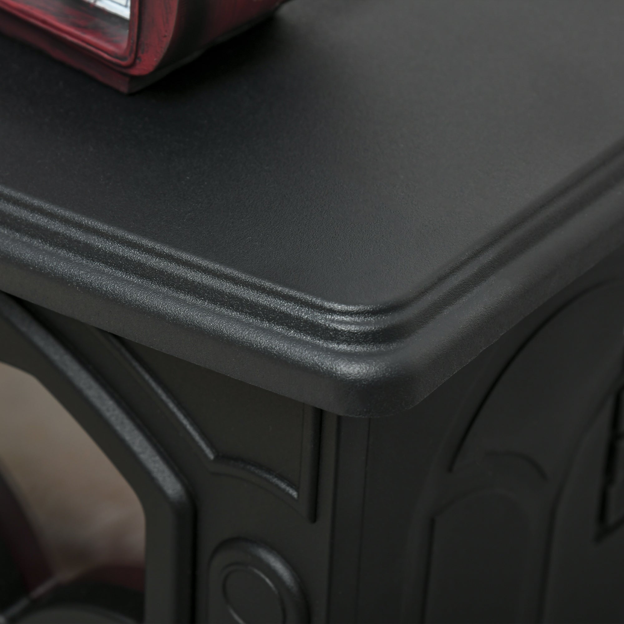 Camino Elettrico da Terra con 2 Livelli di Potenza 750-1500W Effetto Fiamma 37,3x23,1x44 cm Nero