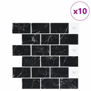 Piastrella subway 10 pz Marmo Nero 30 x 30 cm CFW6310577