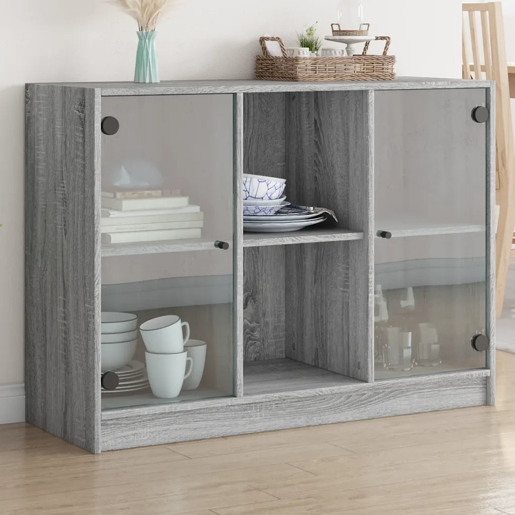 Credenza-Buffet-Armadio da cucina Grigio Sonoma 102x37x75,5 cm in Legno Multistrato
