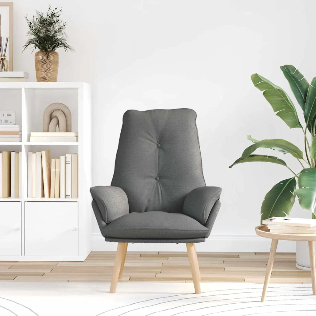 vidaXL Sedia rilassante Grigio scuro 69 x 74 x 93 cm Tessuto