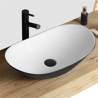 Lavabo Da Appoggio Rea Royal White Black