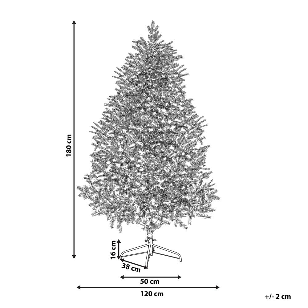 Albero di Natale artificiale verde 180 cm cosparso di neve finta