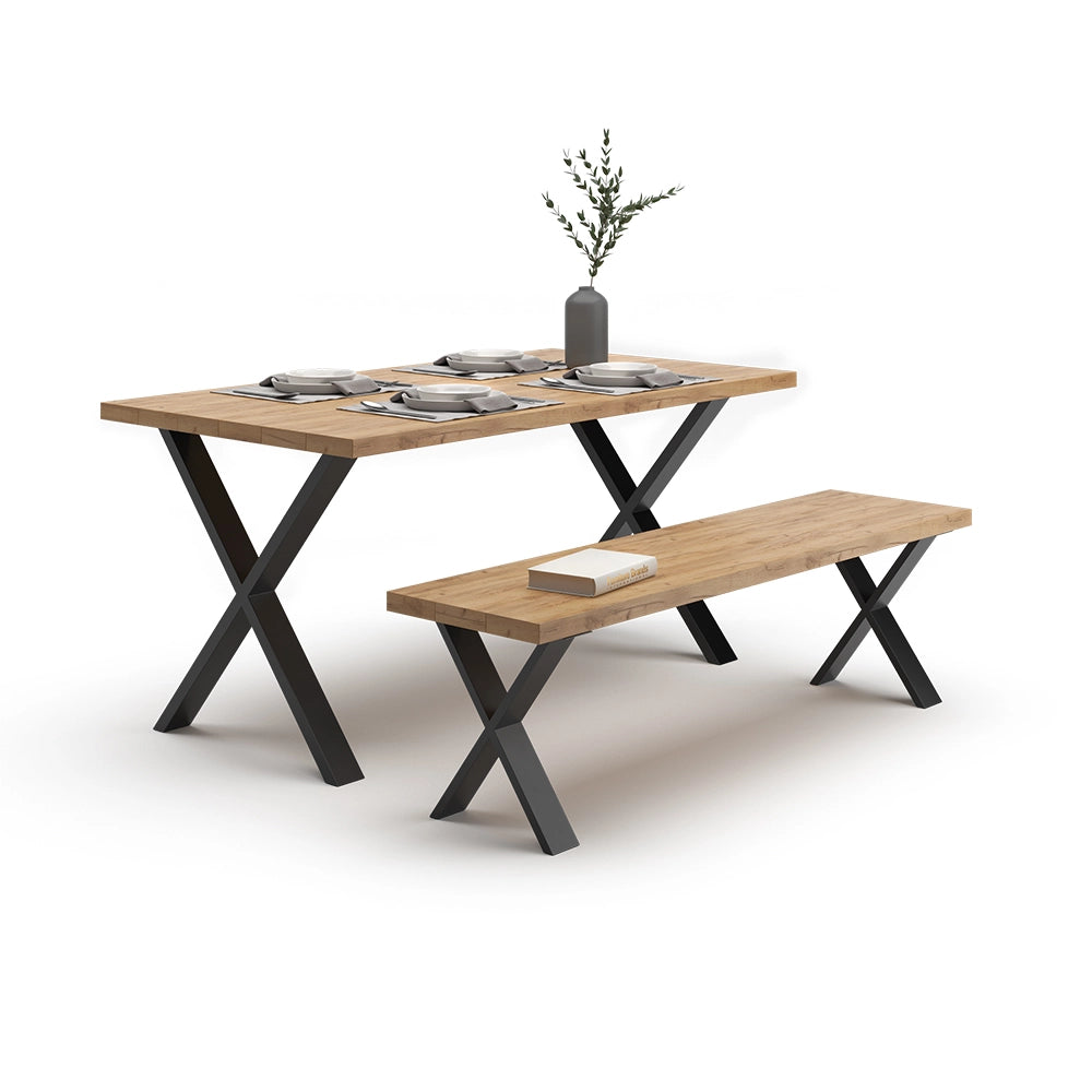 Vicco Gambe per tavolo Nero 70 x 72 cm Forma a X