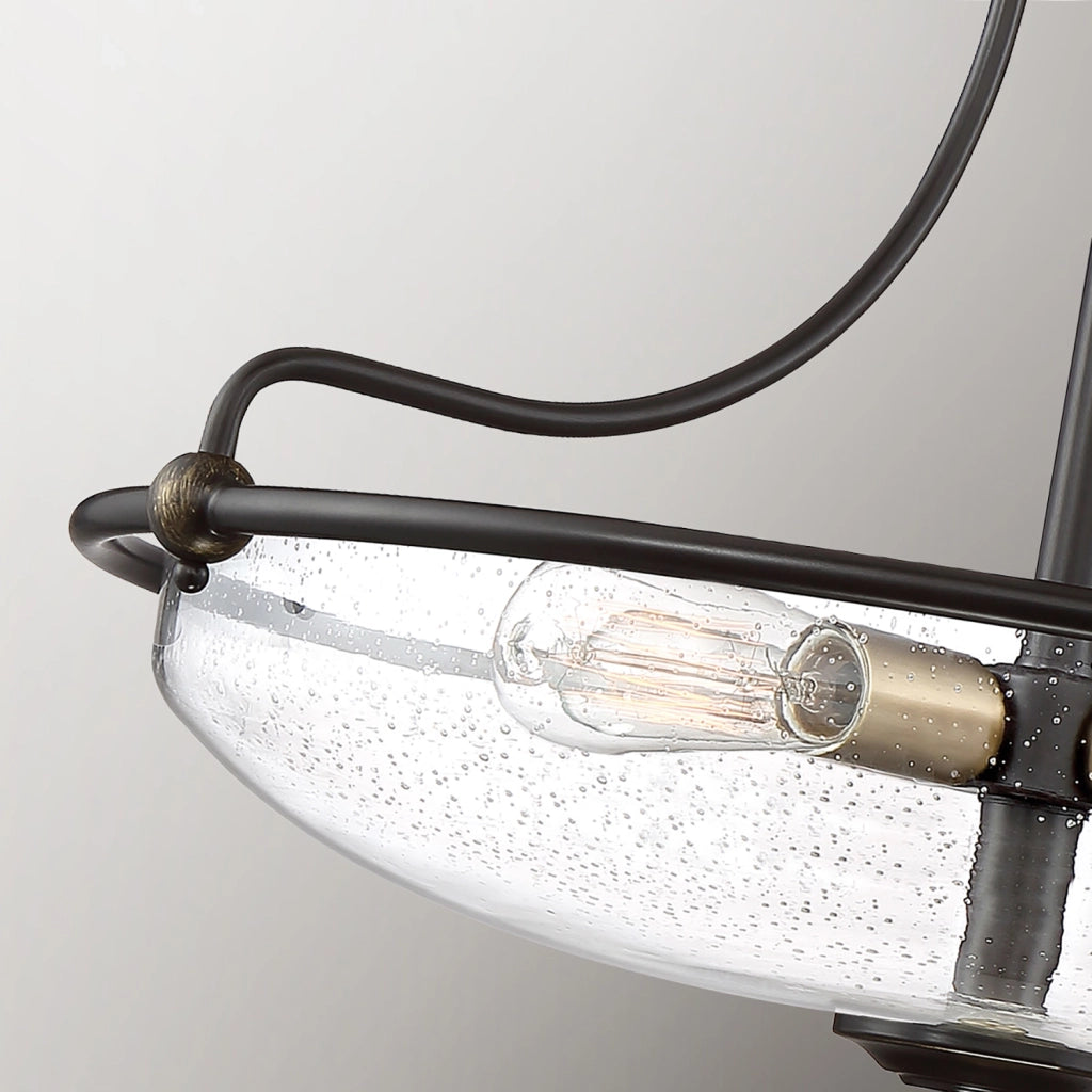 Lampada a Soffitto 3 Luci Kalf In Acciaio Bianco A Bracci E Sfere In Vetro Opalino E Oro