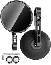 Specchio retrovisore per scooter e ATV 360° girevole - Certificato E24 - Compatibile con scooter e ATV - Diametro 22 mm/25 mm - Alta qualità