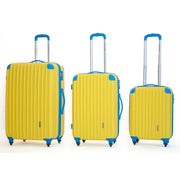 Set 3 Valigie Trolley Rigide in ABS 4 Ruote TSA Ravizzoni Luna Giallo