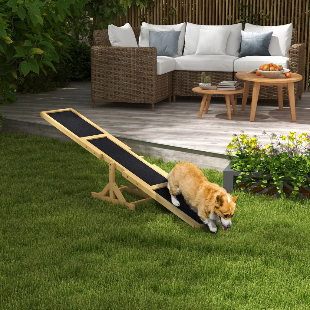 Giochi da arrampicata per cani con superficie antiscivolo in legno di pino giallo 180 × 30 × 30 cm