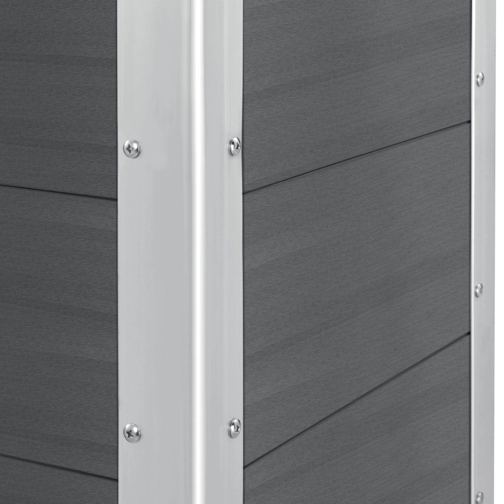Fioriera vaso per fiori legno composito WPC 100 x 50 x 50 cm grigio 03_0001244