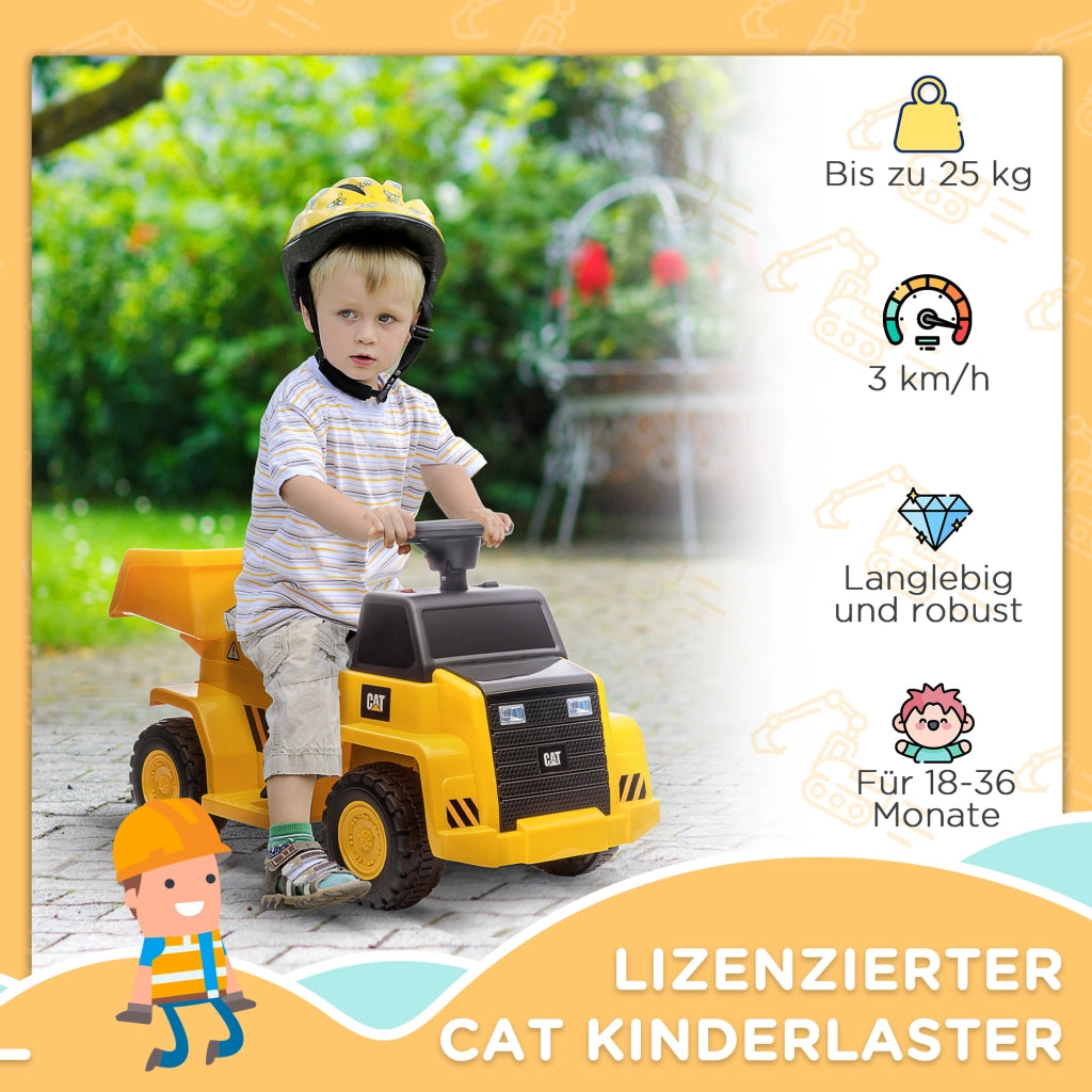 Camion Ribaltabile Elettrico per Bambini ¨C zephmum ¨C Giallo, 74.5x36x43.5 cm