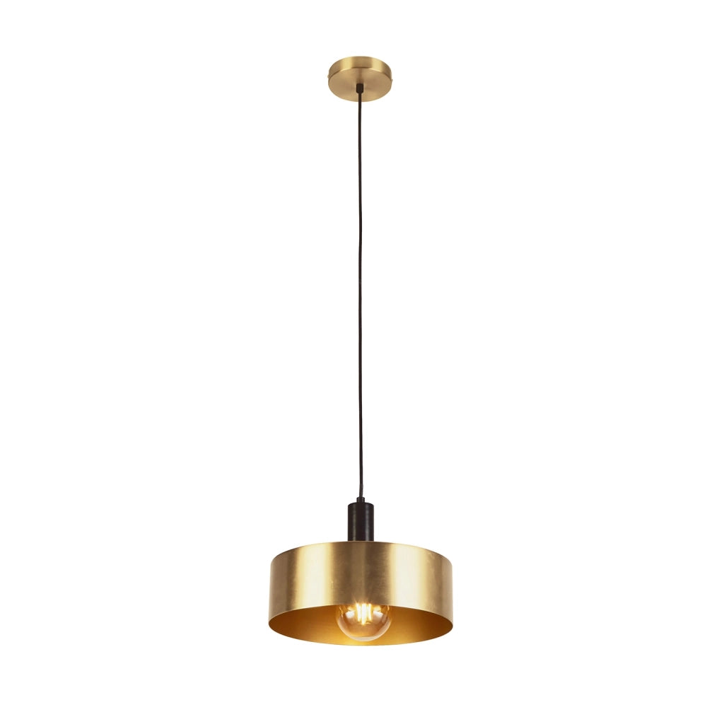 Sospensione Contemporanea Knox Acciaio Nero Oro 1 Luce E27