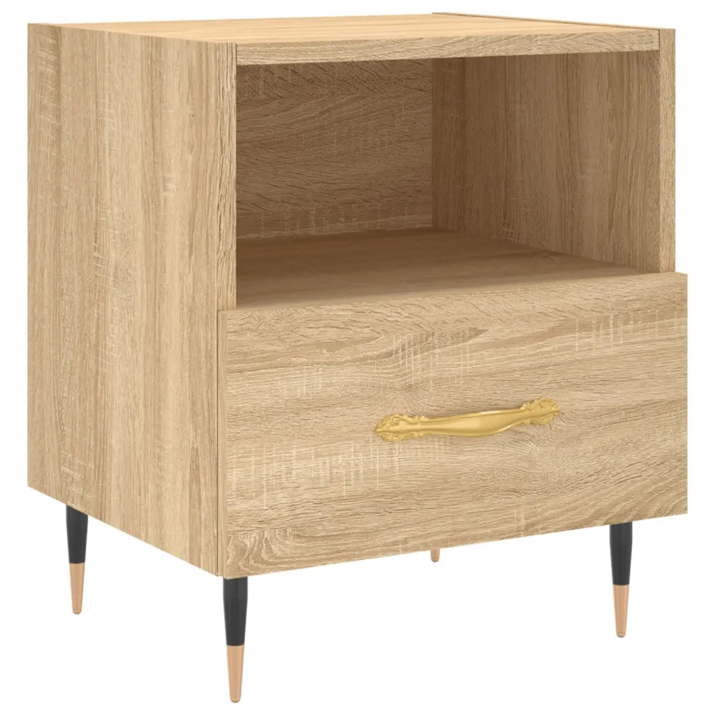 Comodini 2 pz-Set di 2 Tavolino da notte Rovere Sonoma 40x35x47,5 cm in Legno Multistrato 445298