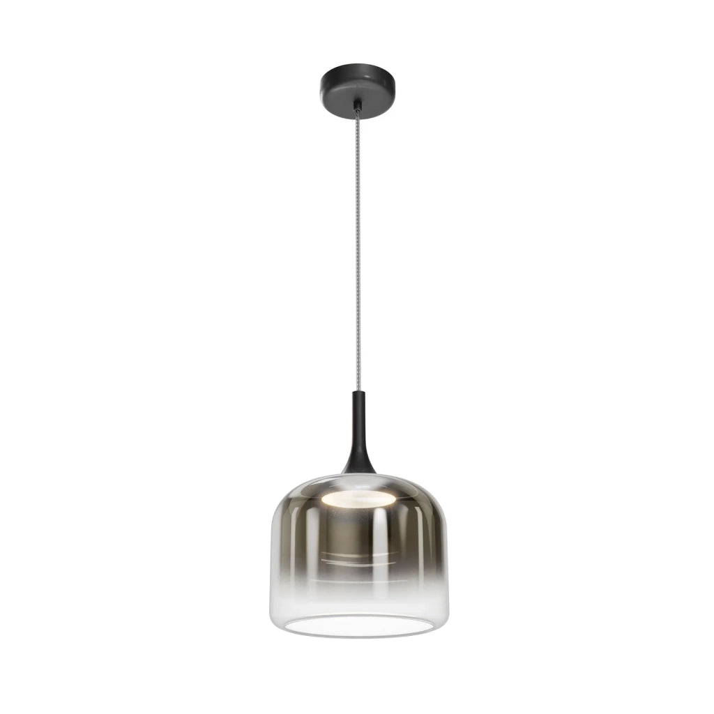 Maytoni Sospensione Contemporanea Spirito 1 luce LED integrato nero metallo vetro grigio