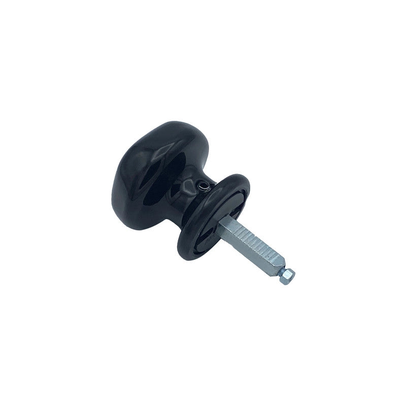 Maniglia su rosetta tonda SAGUATTI  831/60QQ in alluminio nero lucido