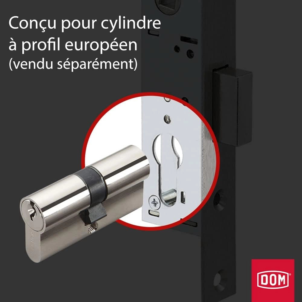 Serie 7/36 - Serratura a incasso reversibile con testa in acciaio inox baule 36 x 180 mm per porta in PVC o porta metallica