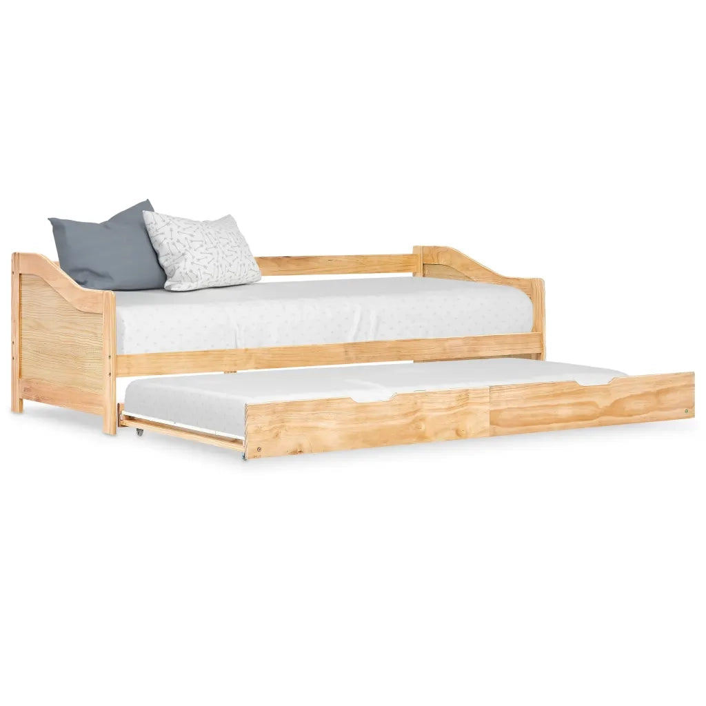 Divano Letto a Scomparsa senza Materasso Pino Bianco 90x200 cm 283150