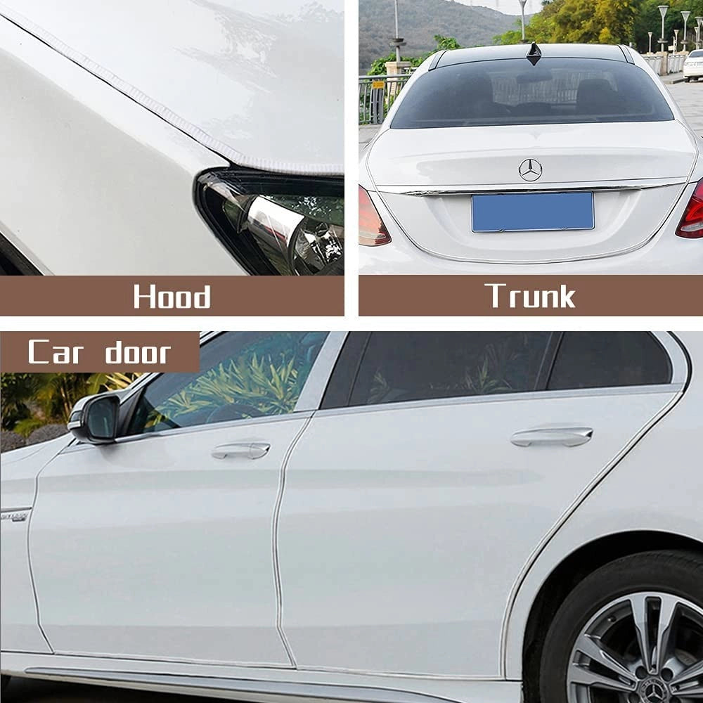 Trade Shop - Guarnizione Porta Auto Gomma Portiera Striscia Protezione Universale 5 Mt Bianca -